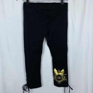 Fabulosity women's cropped leggings/pants, ties on legs, S